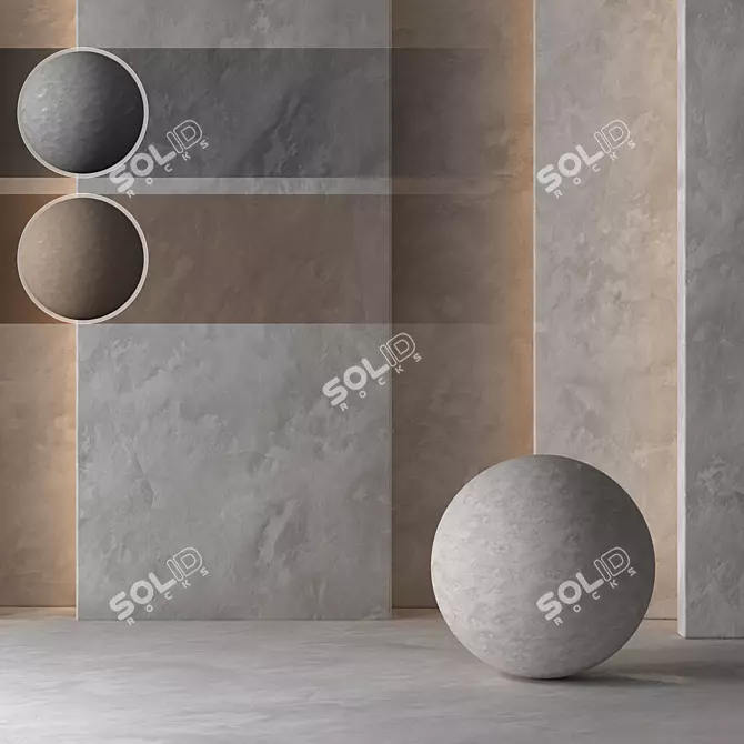 Seamless Lime Plaster: High-resolution 6K+ Texture 3D model image 1