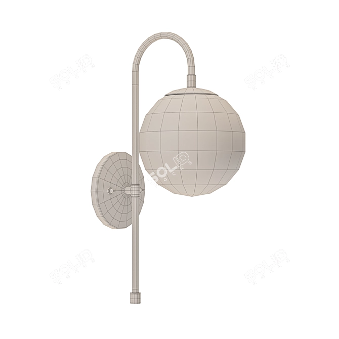 Modern Glass Wall Reading Light 3D model image 3