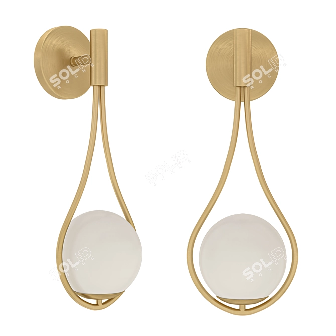 Modern Gold Wall Sconce Lamp 3D model image 2
