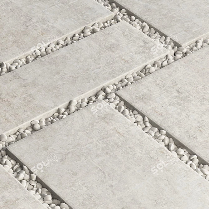 Pebble Paving Tile - Smooth, Textured, High-quality 3D model image 4