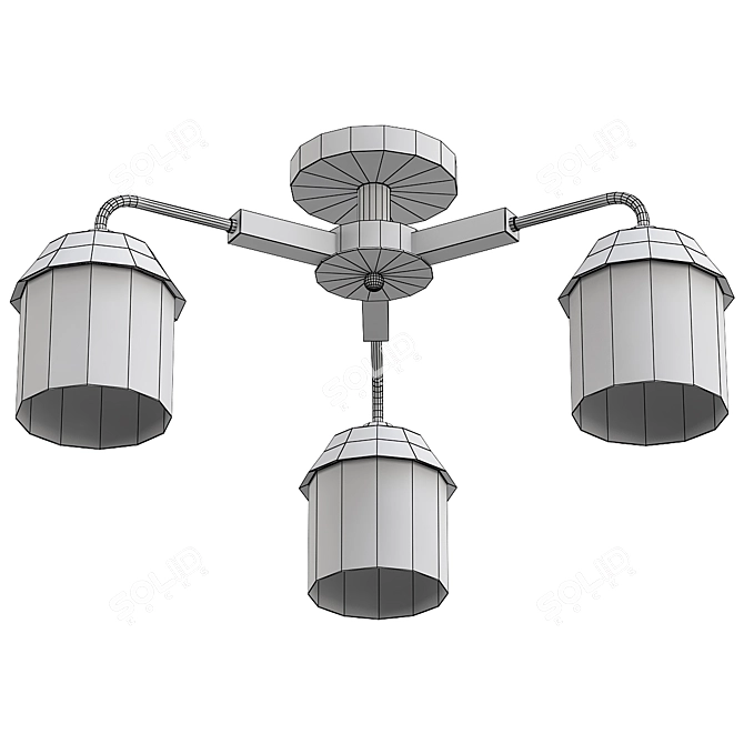 Sleek Vimi H Ceiling Light 3D model image 2