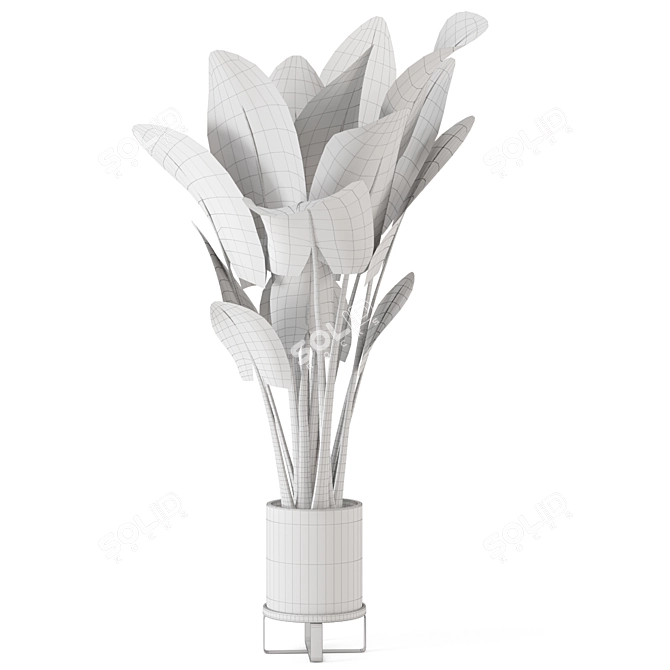 Ferm Living Bau Pot Large - Set 555: Stylish Indoor Plants 3D model image 6
