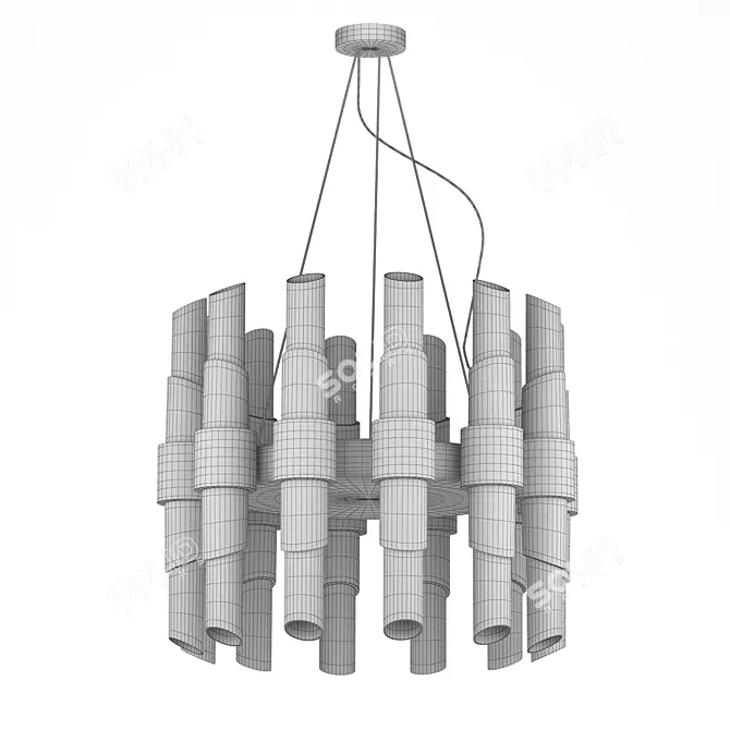 Tycho Round Suspension - Stylish Modern Lighting 3D model image 2