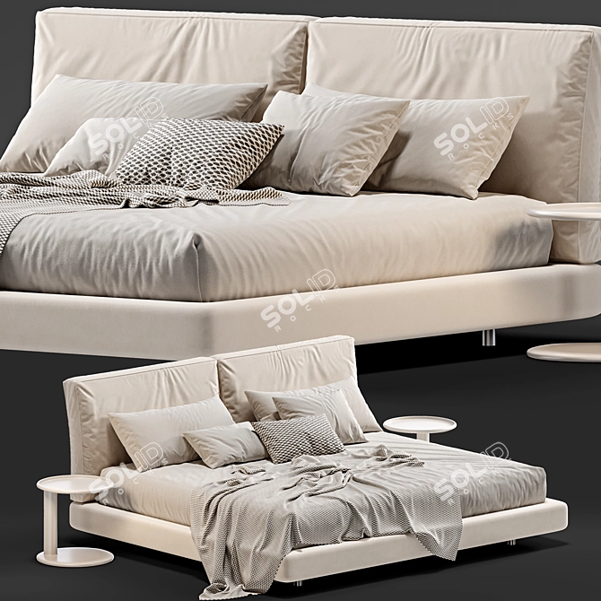 Modern OZIUM Bed: Elegant Design 3D model image 3