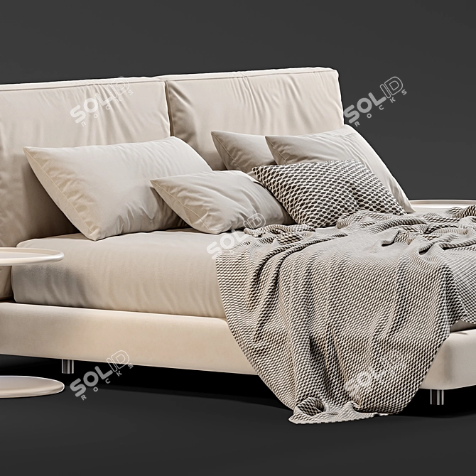 Modern OZIUM Bed: Elegant Design 3D model image 4