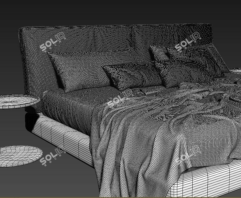 Modern OZIUM Bed: Elegant Design 3D model image 2