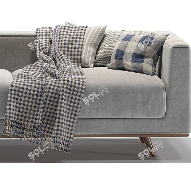 Modern 2 Seater Sofa: Tyrell 02 3D model image 2