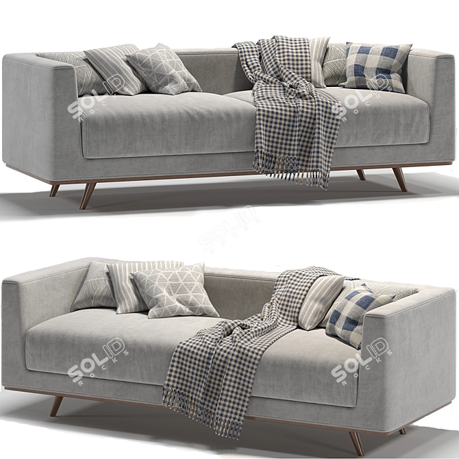 Modern 2 Seater Sofa: Tyrell 02 3D model image 3