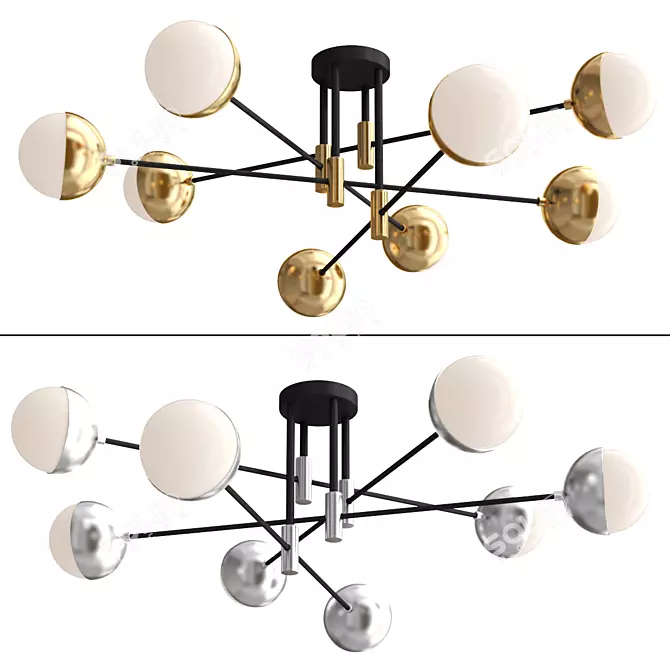 Eurosvet 70129_8: Loft-Style Ceiling Chandelier 3D model image 1