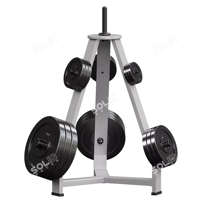 2017 Bench Press Barbell - V-ray Render (3Ds Max 2017, OBJ, FBX) 3D model image 5