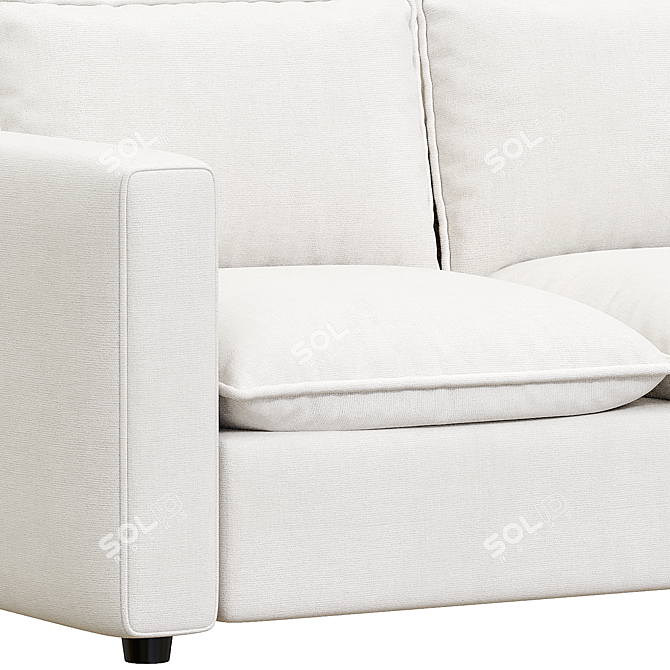 Lotus Deep Low Grande Sofa: Luxurious Comfort in a Stylish Design 3D model image 2