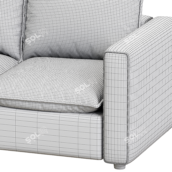 Lotus Deep Low Grande Sofa: Luxurious Comfort in a Stylish Design 3D model image 3