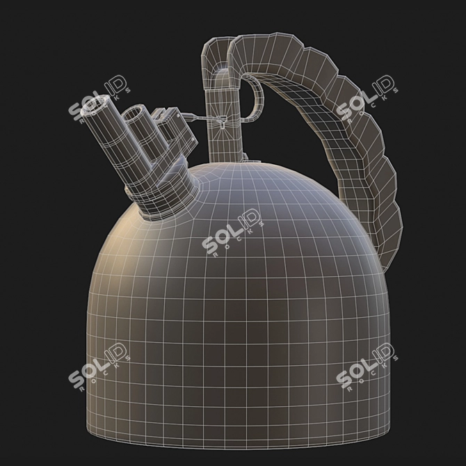 Sleek Alessi 9091 Kettle 3D model image 6