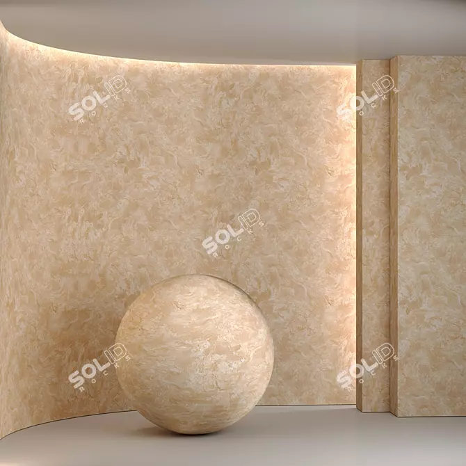 Artisanal Plaster Finish 3D model image 1