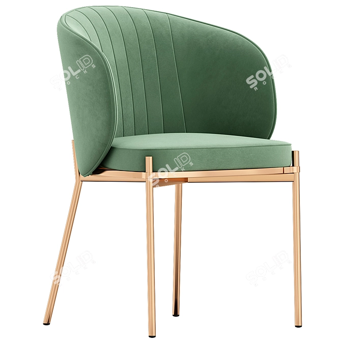 Coral Armchair: Stylish and Comfortable 3D model image 3