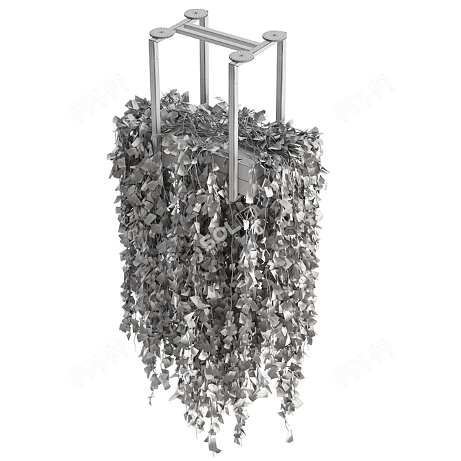 Metal Box Hanging Plants - Set 270 3D model image 6