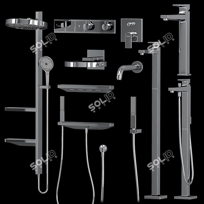 Hansgrohe Rainfinity Metropol Set: Ultimate Shower Experience 3D model image 1