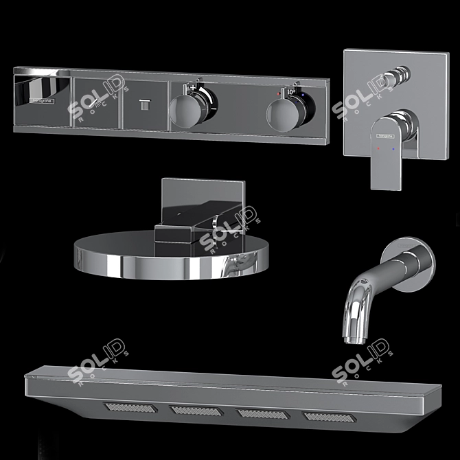 Hansgrohe Rainfinity Metropol Set: Ultimate Shower Experience 3D model image 3