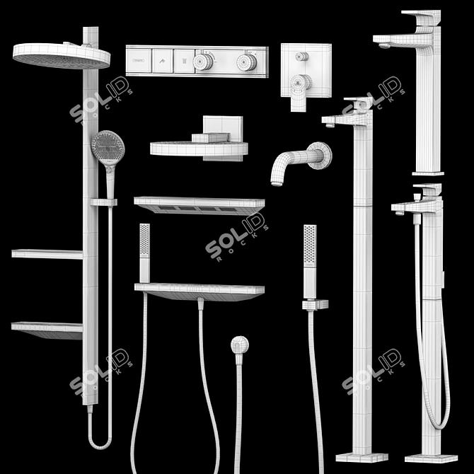 Hansgrohe Rainfinity Metropol Set: Ultimate Shower Experience 3D model image 5