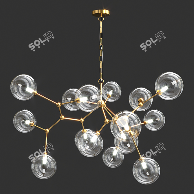 Elegant MAXIMO Chandelier 3D model image 1