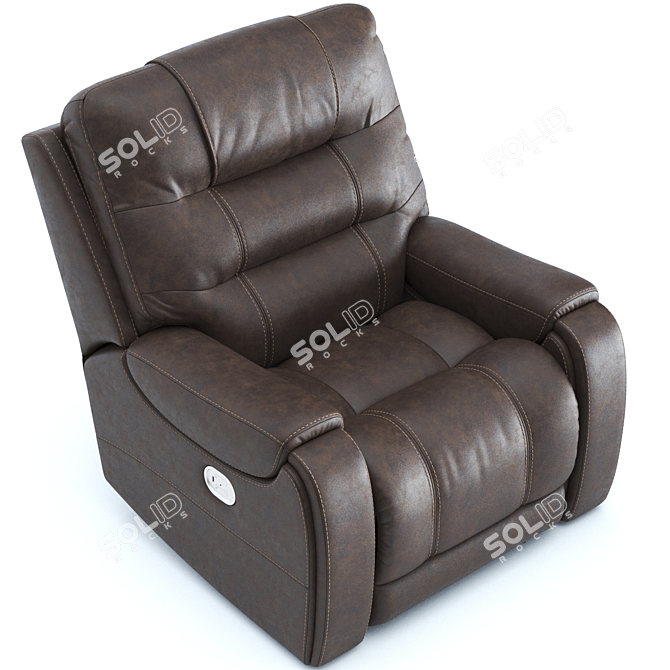 Luxury Recline: Yacolt Power Armchair 3D model image 4