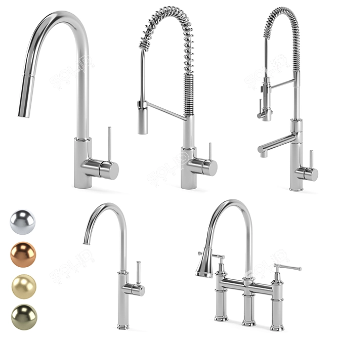 Elevate Your Kitchen: KRAUS Faucets 3D model image 1