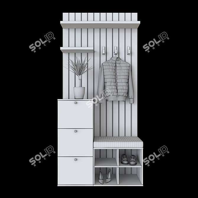 Modern Hallway Console Table 3D model image 5