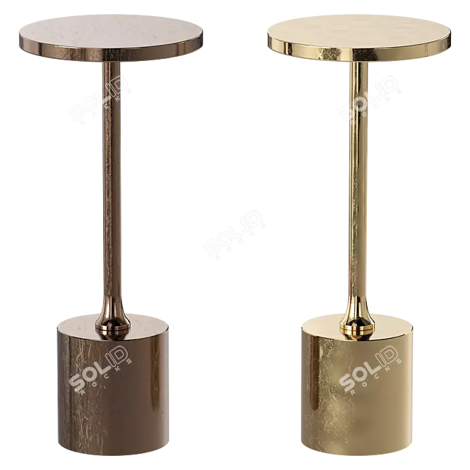 Elegant Gold Drink Table 3D model image 1