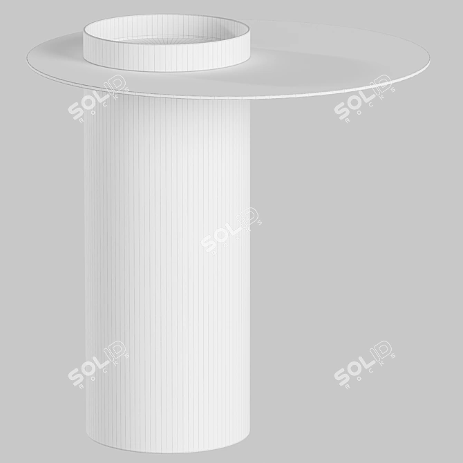 Vintage Gold Glass End Table 3D model image 2