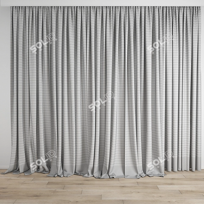 Polygonal Model Curtain: High Quality 3D Archive 3D model image 4