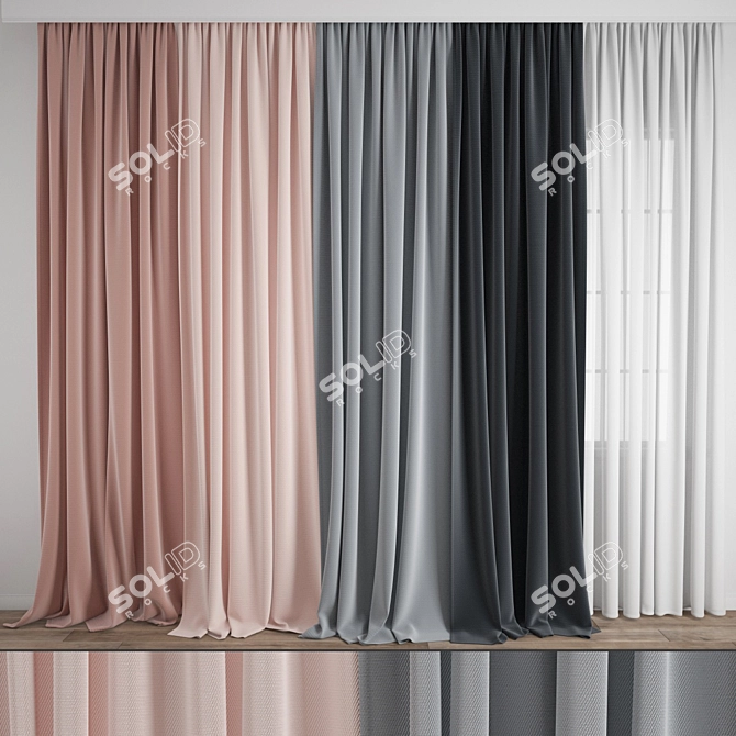 Polygonal Model Curtain: High Quality 3D Archive 3D model image 5