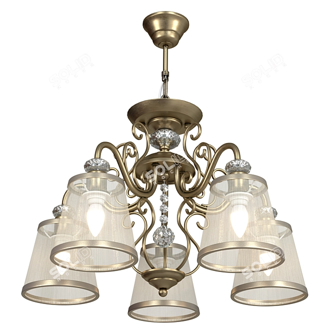 Freya Bronze Chandelier: Elegant Classic Design 3D model image 2