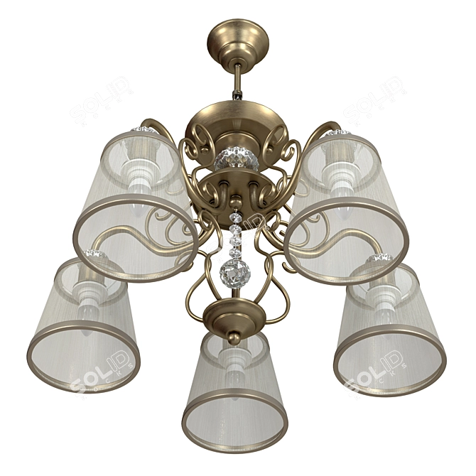 Freya Bronze Chandelier: Elegant Classic Design 3D model image 5