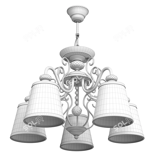 Freya Bronze Chandelier: Elegant Classic Design 3D model image 7