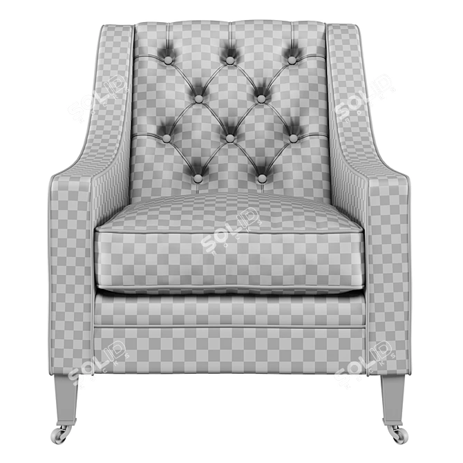 Title: Renoir Armchair - Sleek and Stylish 3D model image 4