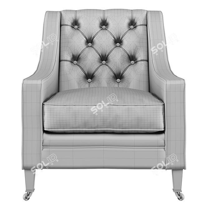 Title: Renoir Armchair - Sleek and Stylish 3D model image 5