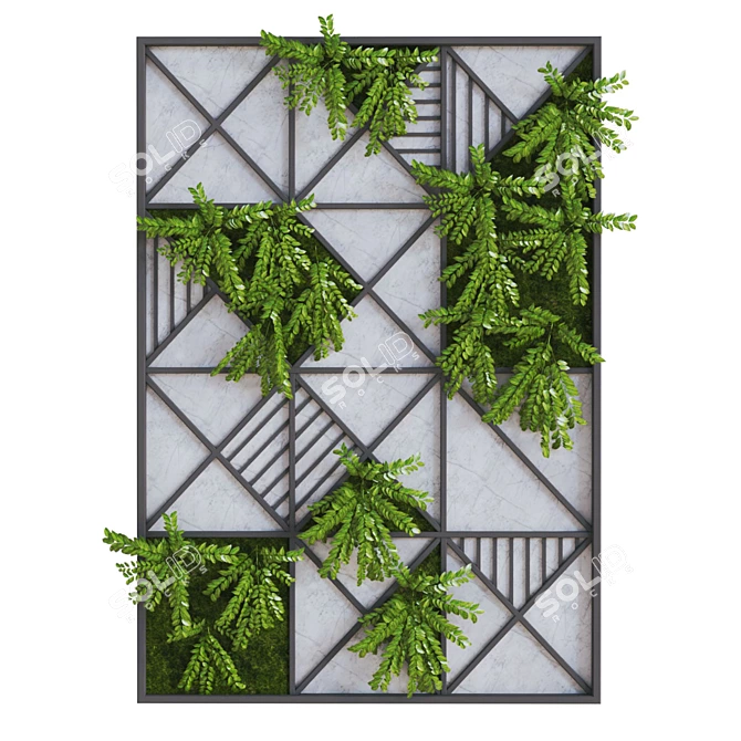 Nature's Oasis Vertical Wall Garden 3D model image 2