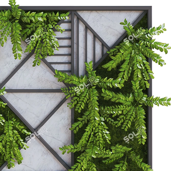 Nature's Oasis Vertical Wall Garden 3D model image 5