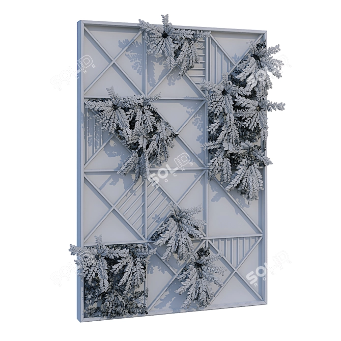 Nature's Oasis Vertical Wall Garden 3D model image 6