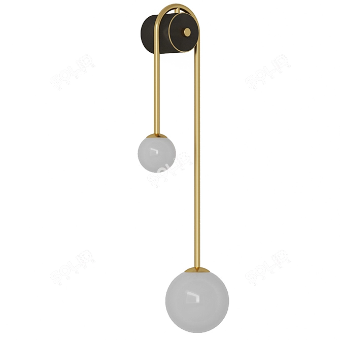 Elegant Adige Gold Wall Lamp 3D model image 4