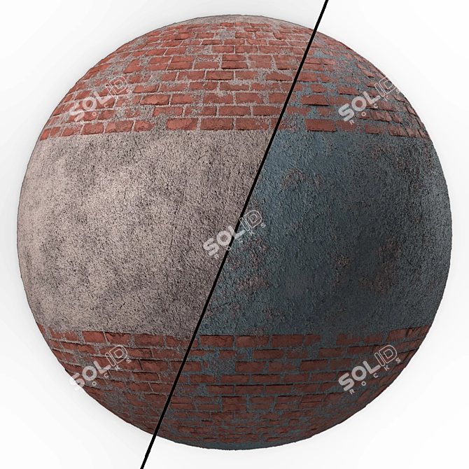 Concrete Wall Materials: PBR, 2 Color, 4K 3D model image 1