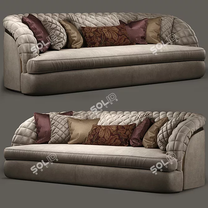 Elegant Portofino Cantori Sofa 3D model image 1