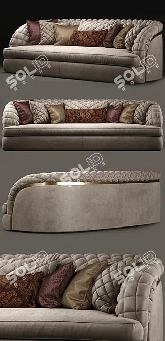 Elegant Portofino Cantori Sofa 3D model image 2