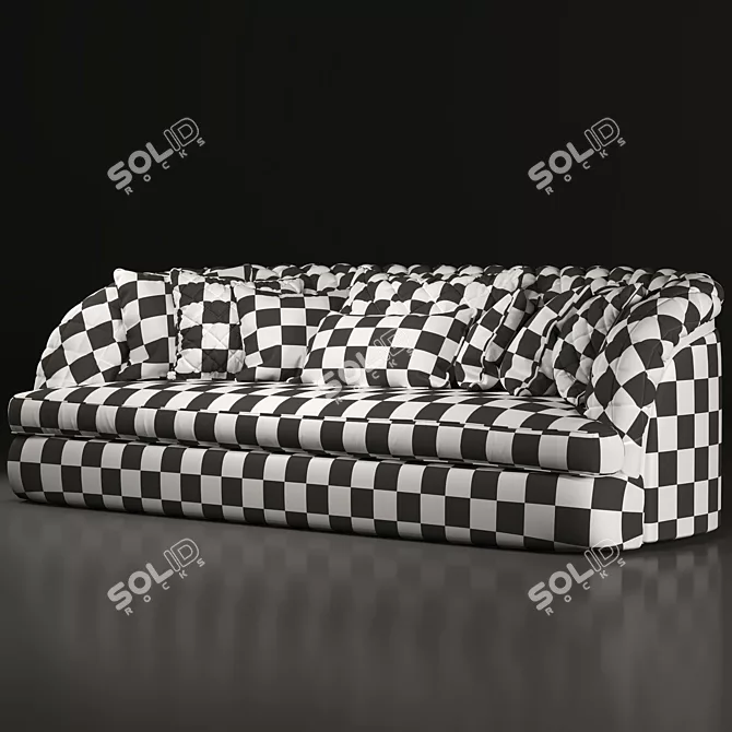 Elegant Portofino Cantori Sofa 3D model image 3