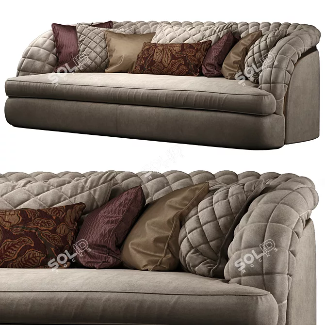 Elegant Portofino Cantori Sofa 3D model image 5