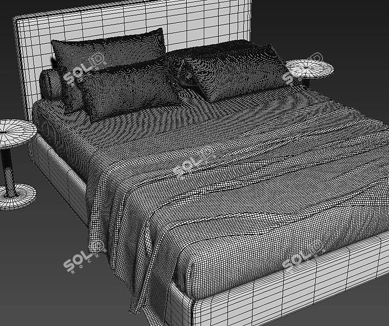 Elegant Lema Camille Bed: 3D Model & Render Files 3D model image 4