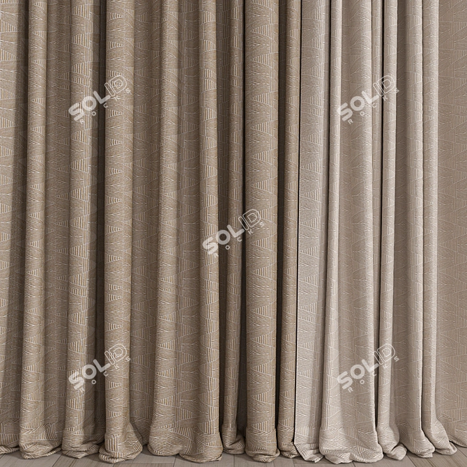 Premium Curtain with V-Ray and Corona Render 3D model image 2