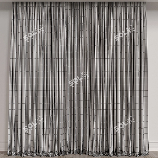 Premium Curtain with V-Ray and Corona Render 3D model image 3