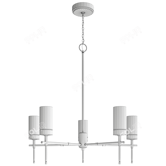 Tara Chandelier: Elegant Lighting Fixture for Modern Spaces 3D model image 2