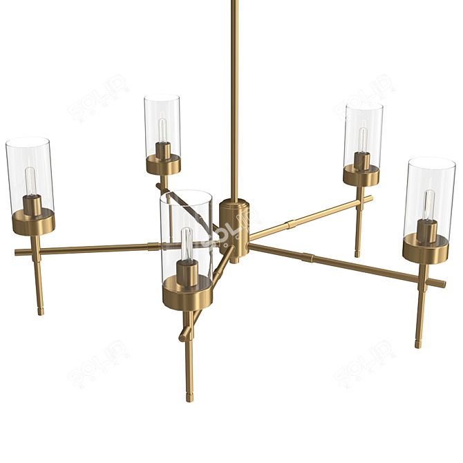 Tara Chandelier: Elegant Lighting Fixture for Modern Spaces 3D model image 3